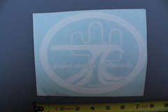 Desert Designs Surfboards White Cactus V66C Vintage Surfing STICKER Window DECAL