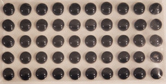 100pcs, Soft BLACK (Solid) 3d adhesive fish eyes 7mm, Fly Tying