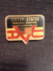 United States Practical Shooting Association USPSA Lapel Pin Flag Vintage