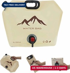 8L/281oz Outdoor Collapsible Water Jug BPA-Free w/Adjustable Faucet – Portable L