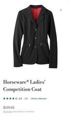 Horseware Competition Coat- Black 8 Medium-English Riding-Equestrain