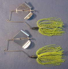 2 ~3/8 oz Buzzbaits Pro Assassinator Patented Drop Head Buzzbait ~American Shad