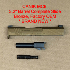 NEW Canik Mete MC9 MC9L 9mm 3.18″ Optics Ready OEM Slide Assembly Bronze