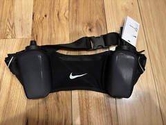 Nike 24 oz Flex Stride Double Running Hydration Belt Black N1003444-082 NWT