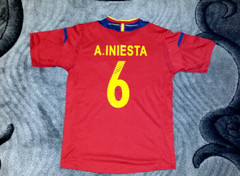 Rare Spain Andres Iniesta #7 2010 FCF Football Soccer Jersey Shirt M