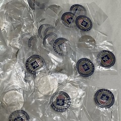 Qty 50 New US Veteran Metal Golf Ball Marker Markers 1″