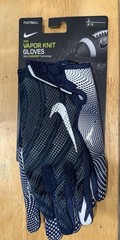 New Nike Vapor Knit Magnigrip Black Football Gloves CJ9343 453 Men Size L Large