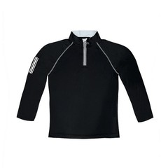 New The Weather Company Golf Solid Activewear Long Sleeve Jersey Black/White