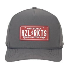 «Hosel Rockets/License Plate» – Funny Golf Hat -Charcoal – Adjustable
