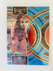 2024 Panini Select WWE Premier Level Rhea Ripley #114 Blue Prizm 43/199 SP