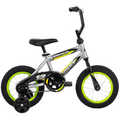 Huffy 12″ Rock It Kids’ Bike, Fits Riders 37″ – 42″, Gray/Green, Youth, Boys
