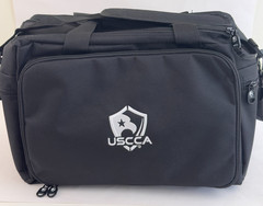 Tactical Range Bag Black USCCA 600D Fabric with Shoulder Strap Inner Compartment