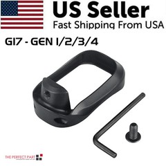 Anodized Aluminum Flared Magwell For Glock 19/17/22/24/31/34/35/37 Gen 1/2/3/4/5