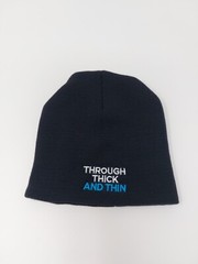 Chevron Through Thick And Thin Beanie Hat Bayside Cap Made In USA
