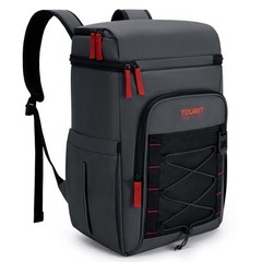 TOURIT Insulated Backpack Cooler 30 Cans Waterproof Black 1.0 30 Cans 2.0