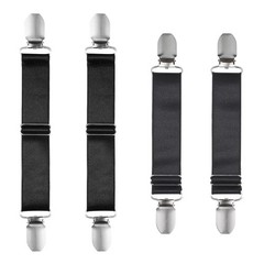 Vin Beauty 4 Pcs Elastic Boot Straps Adjustable Pant Leg Straps Elastic