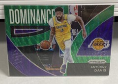 2021-22 Panini Prizm ANTHONY DAVIS Dominance card Green Wave Prizm LA Lakers