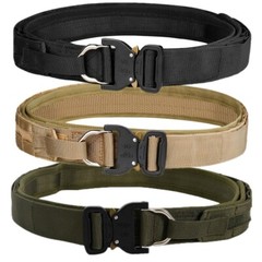 1.57″ Tactical Belt Quick Release Metal Buckle 2 Layer MOLLE Riggers Nylon Belt