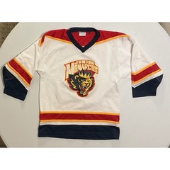 VTG USA Made Greensboro Junior Monarchs Hockey Jersey Youth L White Rare