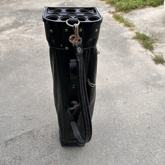 Vintage Black Wilson Imperial INESTRUCTO Golf Bag 14 Slots Faux Leather