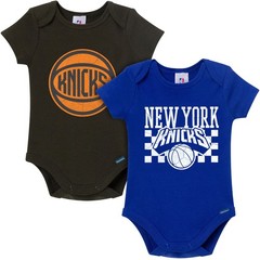Baby Onesie 2 Pack Short Sleeve New York Knicks 0-3 Months Gerber Unisex Team