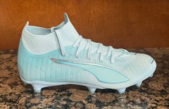 New! Womens PUMA ULTRA 5 MATCH + FG/AG ‘LIGHT UP’ SOCCER CLEATS ICY BLUE/AQUA