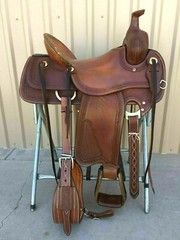 Western Brown Leather Hand Carved Roper Ranch Horse Saddle Tack Set 14″ to 18″