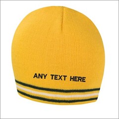 Result Personalised Unisex Adult’s Custom Text Embroidered National Beanie Cap