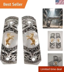 1911 Grips Full Size,White Pearl,Black Pearl,Bonded Ivory,Silver Horse,Gold H…