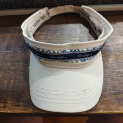 PANAMA JACK Visor Beige Golf Tennis Adjustable Hook & Loop Strap