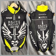Betty Designs Braveheart Skull Wind Vest Small Full Zip Jersey Black Cycling NEW