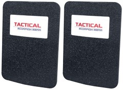 Tactical Scorpion Level III AR500 Steel Body Armor Pair 6×8 Flat Plate Coated