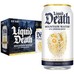 Liquid Death Still Mountain Water, Real 12 Fl Oz (Pack of 12)