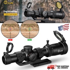CVLIFE 1-6×24 LPVO Hunting Rifle Scope with R & G Illuminated R16 MOA Reticle US