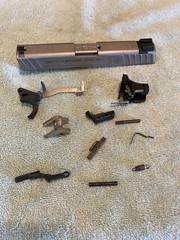 USED SMITH & WESSON SD40VE SLIDE LOWER PARTS TRIGGER SLIDE PINS 47734