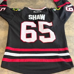 Reebok Chicago Blackhawks Andrew Shaw Jersey Mens 50 L/XL Black NHL Hockey 65