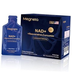 Liposomal NAD+ Supplement with Resveratrol, Anti-Aging, 0.51 Fl Oz (Pack of 30)