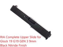 FITS RIA Complete Upper Slide for GL0CK 19 G19 GEN 3 9mm Black Nitride Finish