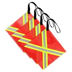 Mindsoft 4 Pcs Safety Travel Flag for Kayak Single Sided Mesh Classic Style