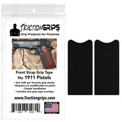 Tractiongrips checkered rubber grip tape for full size 1911 grips front strap