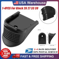 4PCS Safety Solutioin Grip Extension Fits Glock G26 G27 G33 G39 Black