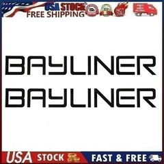 Set of 2 Bayliner Logo / Black 12″ Vinyl Watercraft Replacement Decals