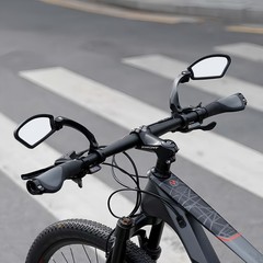 1 Pair E-Bike Handlebar Rear View Mirror Bicycle Rearview Rectangle Back Mirror