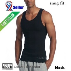 Lot 3 PRO CLUB A SHIRTS TANK TOP BLACK ProClub Mens Wife Beater Undershirt S-7XL