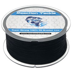 Reaction Tackle High Performance Braided Fishing Line / Braid – NO FADE Black