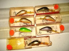 Vintage Bill Norman Super Scooper Crankbait Lot of 7 New in Box Asst Colors