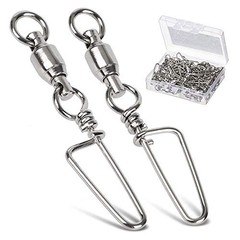 High Strength Fishing Snap Swivels Ball Bearing Swivels Size 0+0 (18lb) 25 pcs
