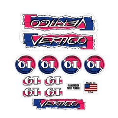 1987 GT BMX – Vertigo – on Clear decal set