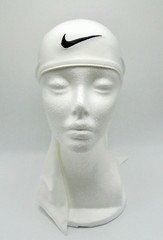 Nike DRI-FIT Head Tie 2.0 White/Black Adult Embroidered Swoosh Logo