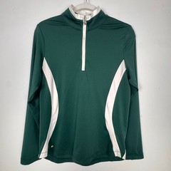 Daily Sports Born in Sweden Women’s Green White Quarter Zip Golf Long Sleeve -S
